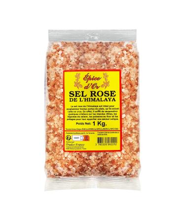 Himalayan Pink Salt 1kg - Golden Spice, Rich in Minerals, Unrefined, 100% Natural, No Additives and No Preservatives