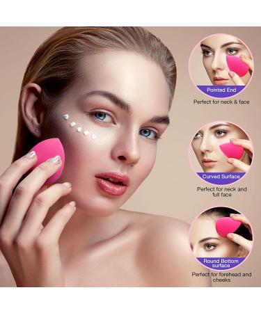 Hygea Beauty Makeup Sponge Set of 5 - Non Latex Teardrop Blending Sponges for Cream, Powder, and Liquid Makeup - Multicolor - Buy Online on GoSupps.com