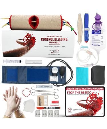 Stop The Bleed Kit with Online Training Course | Learn How to Stop Bleeding | A Stop The Bleed Simulation Arm with Veins That Actually Bleed & Arteries with Blood Squirting Out! - 20 Items