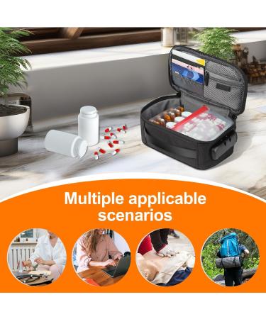 Password-Protected Pill Box Set - Twice-Daily Large Organizer for 7 Days | Color-Coded Travel Medicine Storage - Buy Online on GoSupps.com