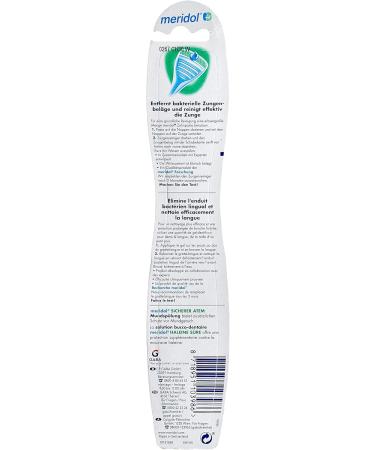 Meridol Tongue Cleaner - Effective Bacterial Removal & Fresh Breath | 1 Piece (2 Pack) - Gentle Tongue Cleaning Tool for Safe Oral Care - Buy Online on GoSupps.com