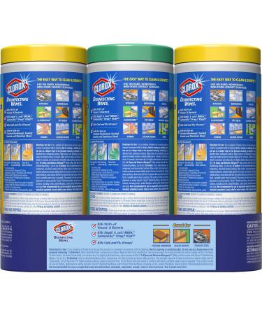 CloroxPro Disinfecting Antibacterial Wipes Value Pack  Healthcare Cleaning and Industrial Cleaning  Clorox Disinfectant Wipes  Crisp Lemon and Fresh Scent Variety Pack  35 Count (Pack of 3) - 30112 - Buy Online on GoSupps.com