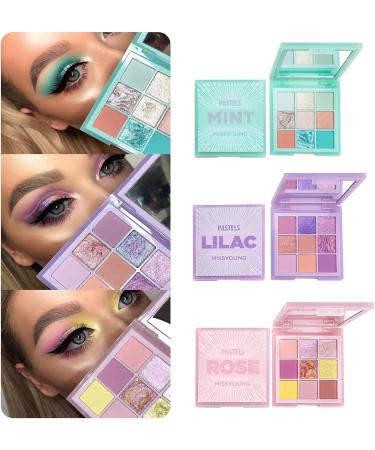 9 Colors Eyeshadow Makeup Set Long Lasting Eye Shadow Purple Box Makeup (C One Size) - Buy Online on GoSupps.com