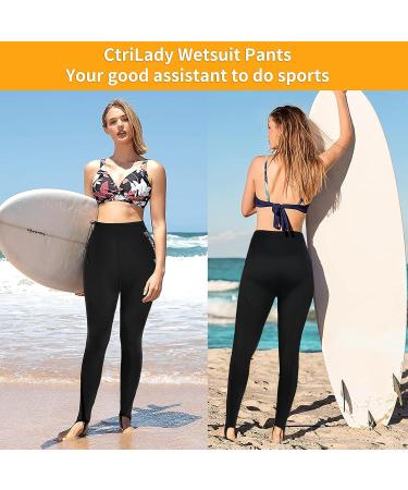 CTriLady Women's 2mm Neoprene Wetsuit Pants for Snorkeling & Surfing - Black Large - Buy Online on GoSupps.com