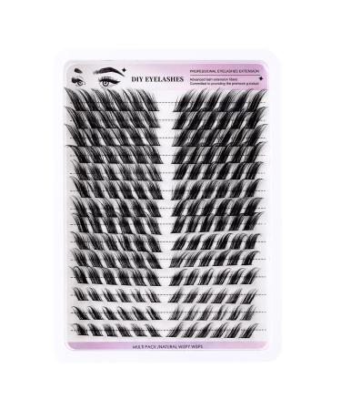 DIY Self Adhesive Eyelashes 168pcs Lash Clusters Eyelash Extension 12-18mm D Curl Individual 3D Angel Wing Lashes with Lash Bond and Seal Lash Tweezers for Self Use (Set 1)
