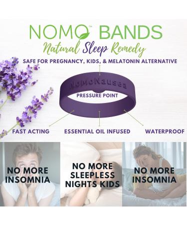 NOMO Natural Sleep Remedy Bands with Lavender Acupressure & Drug-Free Relief for Night Terrors & Insomnia | Petite to Small | Dark Blue | Pack of 2 - Buy Online on GoSupps.com