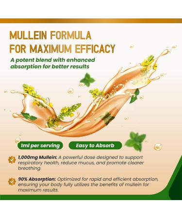 Mullein with Peppermint Ginger & Licorice Advanced Formula Respiratory Support Immunity Support & Lung Detox & Cleanse* Net Wt. 2.0 fl oz (60ml) 60 ml (pack of 1) - Buy Online on GoSupps.com