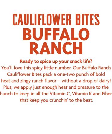 Rhythm Superfoods Organic Buffalo Ranch Cauliflower Bites - Gluten Free, 1.4 oz (Pack of 8) - Buy Online on GoSupps.com
