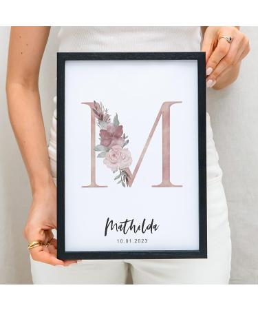 Personalized Birth Poster for Girls | DEL M Unique Nursery Art | Baby Room Decoration - Buy Online on GoSupps.com