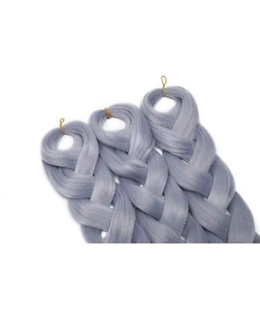 SEGO 41 Braid Extensions - Synthetic Crochet Braiding Hair 165g/Bundle Gray - 3 Pieces for Stunning Styles - Buy Online on GoSupps.com