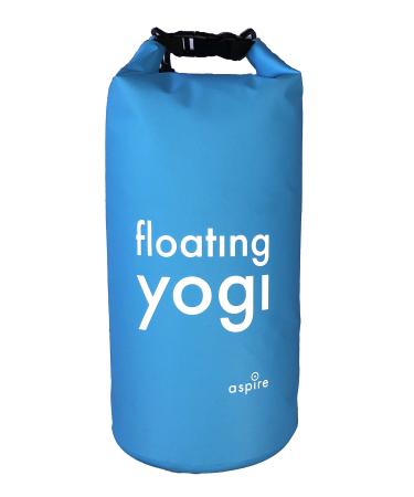 Dry Bag by Aspire Waterproof Floating Yogi Roll Top with Strap for SUP Yoga, Kayaking, Swimming and Water Sports 10L Blue