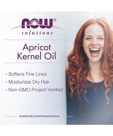 NOW Solutions Apricot Kernel Oil Hair Moisturizer Rejuvenating Skin Oil Softens Fine Lines 16-Ounce (Pack of 2) - Buy Online on GoSupps.com
