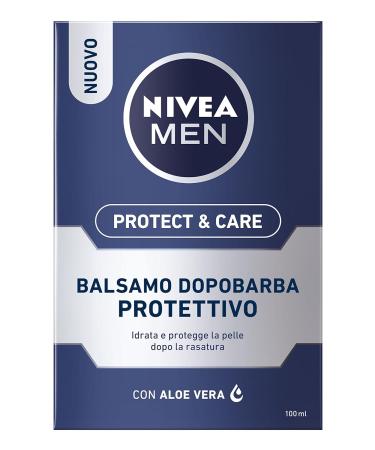 Nivea Men Protect & Care Aftershave - 2x100ml | Soothing Aloe Vera Vitamin E & Pro-Vitamin B5 Moisturizing Balm - International Shipping Available - Buy Online on GoSupps.com
