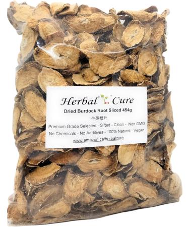 Herbal Cure - Dried Burdock Root Niubang Root Sliced 454g - Product of China - Buy Online on GoSupps.com