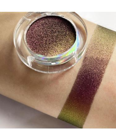 Optical Chameleon Glitter Shimmer Eyeshadow 9 Colors Pigment Diamond Shine Eyeshadow Professional Eyes Makeup Party Cosmetic (Color : #9)
