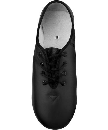 Linodes Leather Lace Up Unisex Jazz Dance Shoe - Black (Size 5.5 Women/5 Men) - Buy Online on GoSupps.com