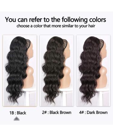 Aikaa Curls Cord Strip Ponytail Extension - 60cm Wavy Curly Synthetic Hair for Women (1B# Black) - Buy Online on GoSupps.com