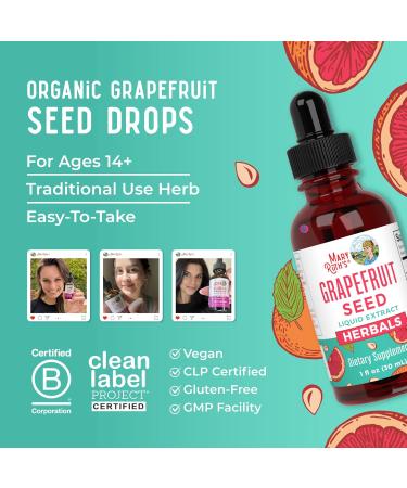 MaryRuth Organics Grapefruit Seed Extract Grapefruit Seed Oil Drops | Peel & Seed | Herbal Tinctures Liquid Drops | Sugar Free | Vegan | Non-GMO | Gluten Free| Unflavored | 30 Servings | 1 Fl Oz - Buy Online on GoSupps.com