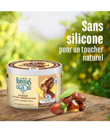  Le Petit Marseillais Le Petit Marseillais 4-in-1 Expert Repair Mask with Organic Jojoba Oil (370ml Jar) Hair Mask for Brittle Hair Silicone-Free Hair Care 96% Natural Origin - Buy Online on GoSupps.com