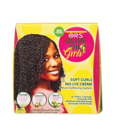 ORS Ors Olive Oil Girls Soft Curls No-lye Creme Texture Softening System Kit 1 Ea 1count