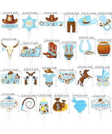 Cowboy Cupcake Cake Toppers Western Theme Cake Topper Cowboy Cake Picks Cake Decoration for Kids Cowboy Birthdays Party Cowgirl Party Supplies Western Decorations - Buy Online on GoSupps.com