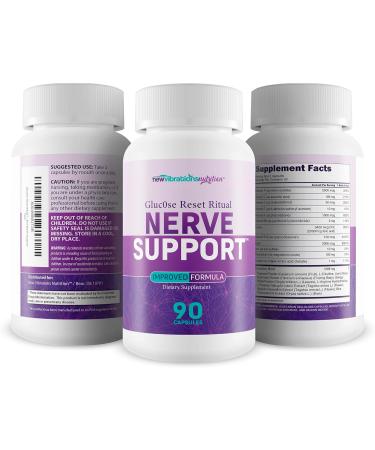 Gluc0se Reset Ritual Nerve Support Supplement - Our Best Neuropathy Support Supplement - B12 Nerve Health Vitamins - B12 Vitamins for Nerve System - Nervous System Vitamin B Complex for Nerve Damage - Buy Online on GoSupps.com