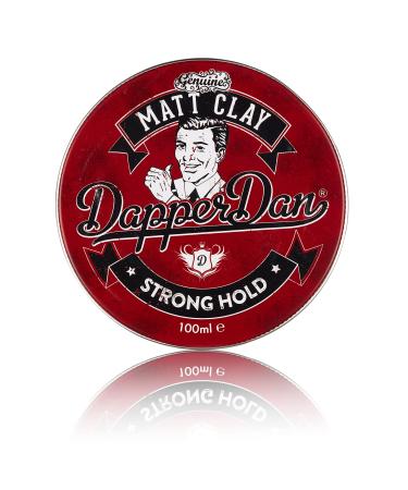 Strong Hold Matte Clay By Dapper Dan | Mens Hair Products Matte Finish | Smoked Saffron & Leather Fragranced Hair Clay For Men | Matte Finish Hair Pomade For Men | 100ml 3.38 Fl Oz (Pack of 1)