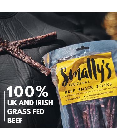 Smally's Biltong Peri Peri Flavour Beef Snack Sticks and Droewors Sausage 500g Pack - High Protein South African Beef Snack - Buy Online on GoSupps.com