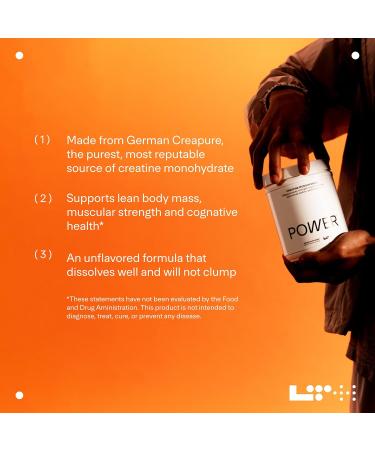 LTH Power Creatine Monohydrate - Trusted by Life Time Members - Creapure Creatine Supplement for Muscle Energy & Brain Support - NSF Certified for Sport - Gluten-Free - 16 oz (90 Servings) - Buy Online on GoSupps.com