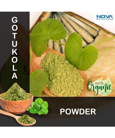 Nova Nutritions Certified Organic Gotu Kola Powder 16 OZ (454 gm) - Centella Asiatica Leaf Powder for Herbal Wellness - Buy Online on GoSupps.com