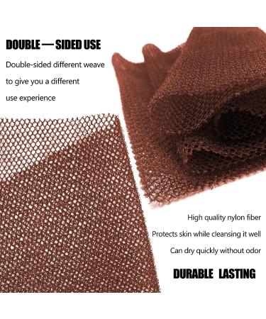 FYJLXF African Net Sponge Body Scrubber Exfoliator - Brown Nylon Exfoliating Back Towel for Shower - Buy Online on GoSupps.com