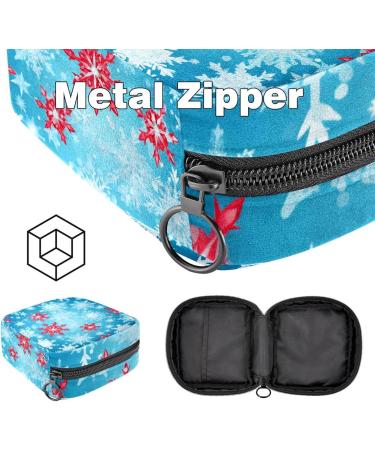 Muoooum Merry Christmas Pattern Women's Menstrual Cup & Silent Pad Holder | Perfect for Women & Teen Girls | Color 8 4.7x6.6x6.6 in - Buy Online on GoSupps.com