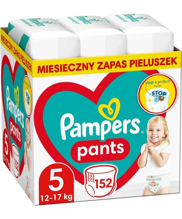Pampers Old Version Pants Size 5 (152 pcs) - Best for Boys & Girls | International Shipping Available - Buy Online on GoSupps.com