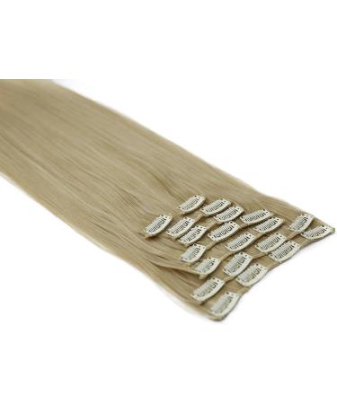 CAISHA by PRETTYSHOP XXL 20 Straight Light Blond Clip In Hair Extensions - 8 Pieces Set | Synthetic Fiber Hairpiece | Style CES118 #25T613 - Buy Online on GoSupps.com