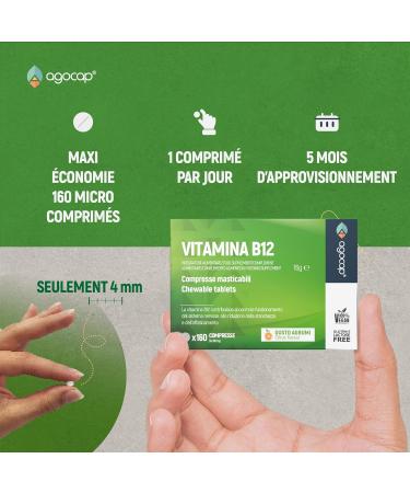 Vitamina B12 1000 g. B12 Vitamine 160 Comprim s - Soutient le Syst me Nerveux. Vitamine B12 Adulte nergie Immunit M tabolisme. Vegan Natural - Buy Online on GoSupps.com