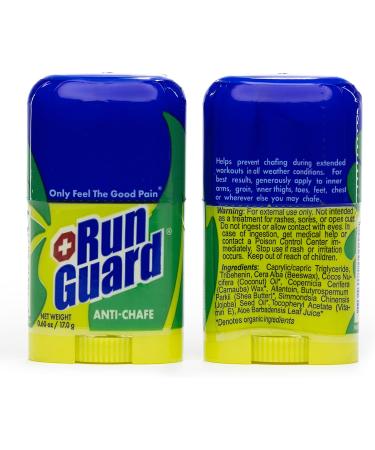 RunGuard Anti-Chafing Stick - 100% Plant-Based with Beeswax | Ideal for All Runners, 5K to 100 Mile Ultra Marathons (0.60oz 4 Pack) - Buy Online on GoSupps.com