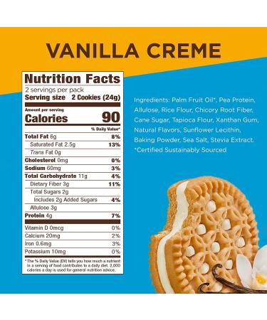 Catalina Crunch Vanilla Creme Keto Sandwich Cookies - 10 Snack Packs, 4 Cookies Per Pack | Low Carb, Low Sugar, Vegan & Keto Friendly - Buy Online on GoSupps.com