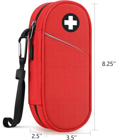 Sithon Epipen Carrier Bag - Portable Emergency Pocket Organizer for 2 Epipens Asthma Inhaler & Allergy Essentials (Red) - International Shipping Available - Buy Online on GoSupps.com