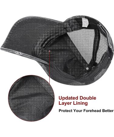 Kids Glitter Distressed Mesh Criss Cross Ponytail Hat - Black - Buy Online on GoSupps.com