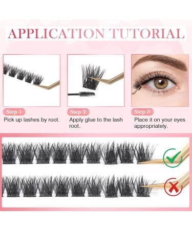 Glowing Win Single Eyelashes Extensions - 144 PCS DIY Cluster Lashes 8-16mm | Natural Wispy Individual False Eyelashes - Buy Online on GoSupps.com