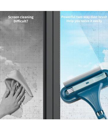 Window Tool | 2 in 1 Window Brush - Glass Cleaning Scraper Wet Dry Extendable Professional Window Squeegee Cleaning Tool Household Cartey Blue - Buy Online on GoSupps.com