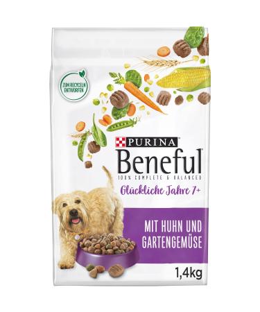 Benful Happy Years 7+ Senior dry dog food with chicken and garden vegetables 6-pack (6 x 1.4kg) 8.4 kg (1-pack)