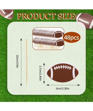 Abeillo 48Pcs Cupcake Toppers Birthday Party Cake Toppers Happy Birthday Cake Decorations American Football Birthday Cupcake Food Picks for Kids - Buy Online on GoSupps.com
