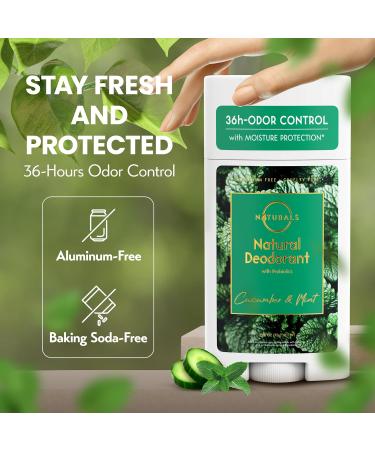 Natural Deodorant Cucumber Mint - Aluminum Free for Women & Men | 2.65 oz - Buy Online on GoSupps.com