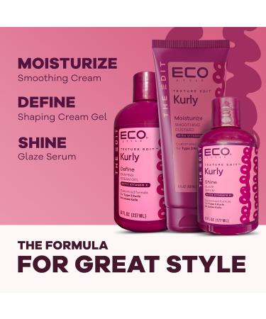 Eco Style Kurly Define Shaping Cream Gel - Sulfate-Free Medium Hold for Type 3 Curly Hair - 8 oz - Buy Online on GoSupps.com