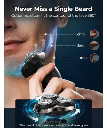 Kensen Rechargeable Face & Body Trimmer for Men - Waterproof Beard Styler & Groomer Kit with 4 Combs - Buy Online on GoSupps.com