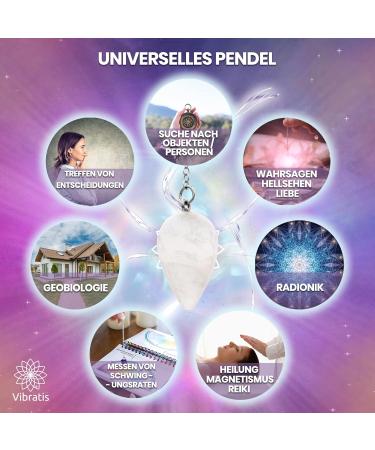 Rock Crystal Radiesthesia Pendulum - White Quartz Stone Energy Transmitter & Amplifier for Healing - Buy Online on GoSupps.com