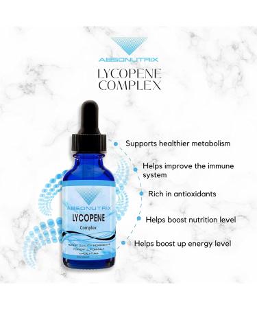 Absonutrix Lycopene Complex- 50 mg 4 Oz Bottle 200 Highly Potent Servings Pure Ingredients Third-Party Tested Quick Absorption GMP-Certified Non-GMO Cruelty-Free Products Made in USA - Buy Online on GoSupps.com
