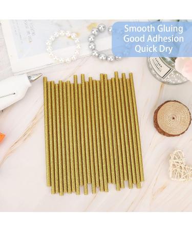 Manarty 24PCS Mini Size Glitter Gold Hot Glue Sticks - All Temperature Adhesive EVA Glue for DIY Art Craft - 0.27x8 - Buy Online on GoSupps.com