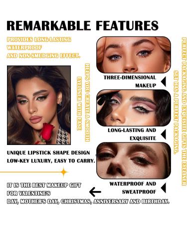 2PCS Black Gel Eyeliner Set Waterproof Eyeliner Pencils Pen Long Lasting Smudge Proof Gel Eyeliner Pen Cream Eye Liner Pen Gothic Halloween Daily Eyeshadow Stick Makeup for Women - Buy Online on GoSupps.com